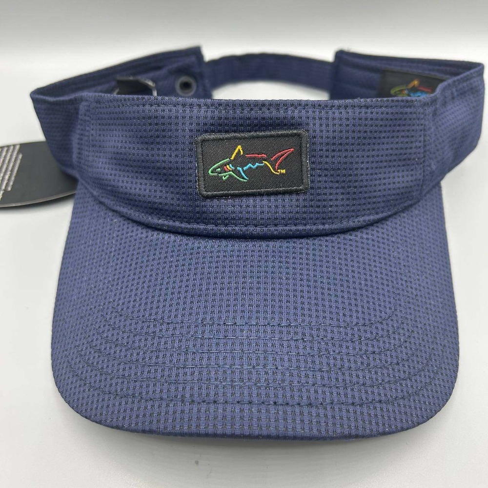 Greg Norman Golf Visor Hat Men Blue Embroidered Strap Back Cap New